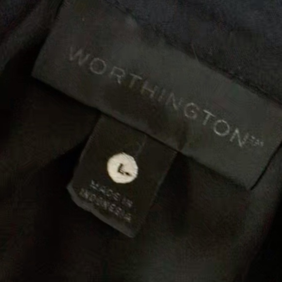 Worthington black zip closure tunic, Large - Picture 3 of 5